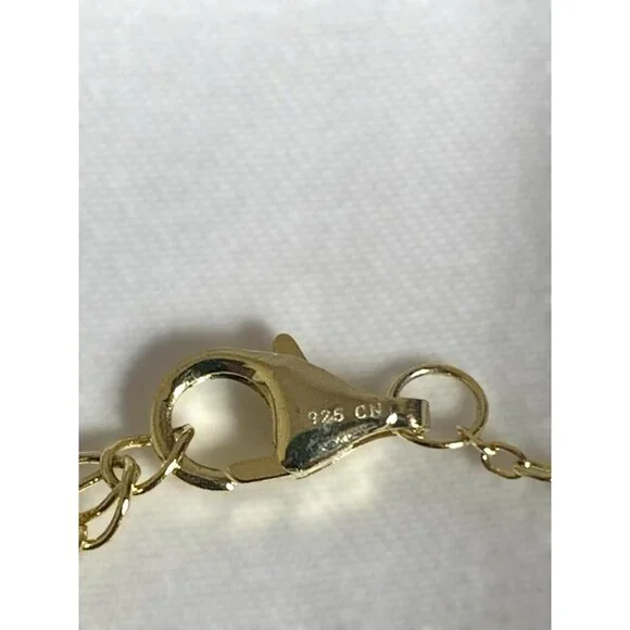 Angel Number 333 Gold Plated Sterling Silver 16" Necklace - Picture 4 of 6